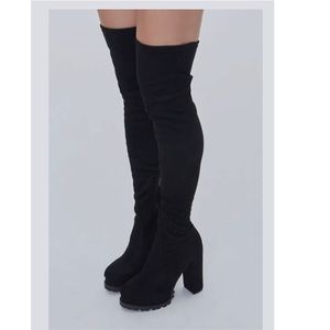 Black over the knee boots